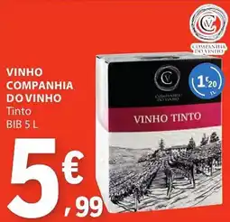 E.Leclerc Vinho companhia do vinho tinto bib promoção