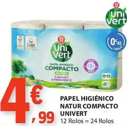 E.Leclerc Papel higienico compacto univert promoção