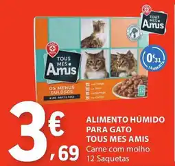 E.Leclerc Alimento humido para gato tous mes amis promoção