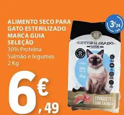 E.Leclerc Alimento seco para gato esterilizado marca guia seleção promoção