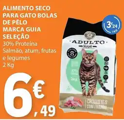 E.Leclerc Alimento seco para gato bolas de pêlo marca guia seleção promoção