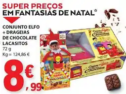 E.Leclerc Conjunto elfo + drageias de chocolate lacasitos promoção