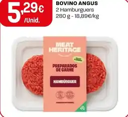 Intermarché Bovino angus 2 hamburguers promoção