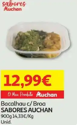 Minipreço Bacalhau c/Broa SABORES AUCHAN promoção