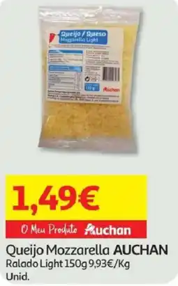 Minipreço Queijo Mozzarella AUCHAN Ralado Light promoção