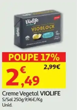 Minipreço Creme Vegetal VIOLIFE S/Sal promoção
