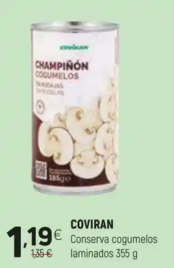 Coviran COVIRAN Conserva cogumelos laminados promoção