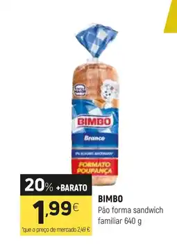 Coviran BIMBO Pão forma sandwich familiar promoção
