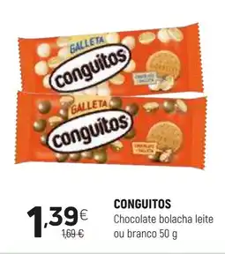 Coviran CONGUITOS Chocolate bolacha leite ou branco promoção