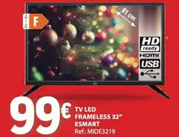 E.Leclerc Tv led frameless 32″ esmart promoção