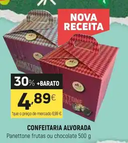 Coviran CONFEITARIA ALVORADA Panettone frutas ou chocolate promoção