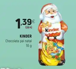 Coviran KINDER Chocolate pai natal promoção