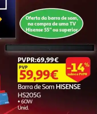 Barra de Som HISENSE HS205G