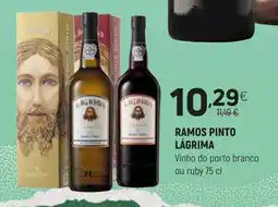 Coviran RAMOS PINTO LÁGRIMA Vinho do porto branco ou ruby promoção