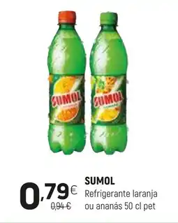 Coviran SUMOL Refrigerante laranja ou ananás pet promoção