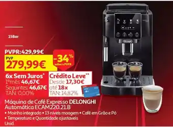 Máquina de Café Expresso DELONGHI Automática ECAM220.21.B