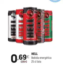 Coviran HELL Bebida energética lata promoção