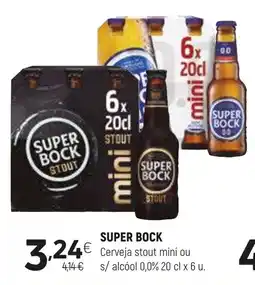 Coviran SUPER BOCK Cerveja stout mini ou s/alcóol 0,0% promoção