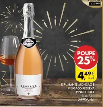 Pingo Doce Espumante Monção e Melgaço Reserva Pingo Doce 75cl promoção