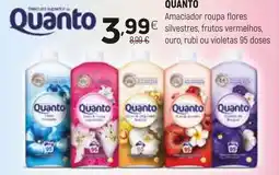Coviran QUANTO Amaciador roupa flores silvestres, frutos vermelhos, ouro, rubi ou violetas 95 doses promoção