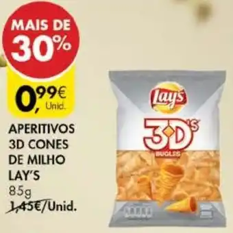 Pingo Doce Aperitivos 3D Cones de Milho Lay's 85g promoção