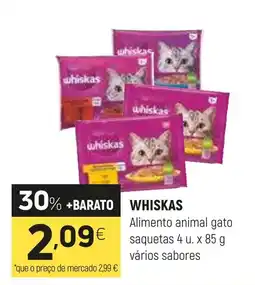 Coviran WHISKAS Alimento animal gato saquetas promoção