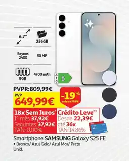 Auchan Smartphone SAMSUNG Galaxy S25 FE promoção