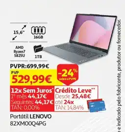 Auchan Portátil LENOVO 82XMO0Q4PG promoção