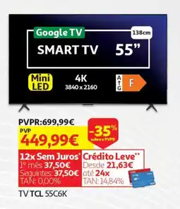 Auchan TV TCL 55C6K promoção