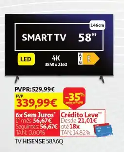 Auchan Tv hisense 58a6q promoção
