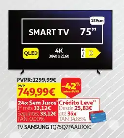 Auchan TV SAMSUNG TQ75Q7FAAUXXC promoção