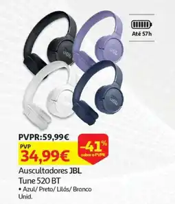 Auchan Auscultadores JBL Tune 520 BT promoção
