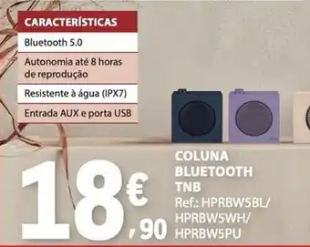E.Leclerc Coluna bluetooth tnb promoção