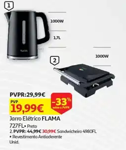 Auchan Jarro Elétrico FLAMA 727FL. Preto promoção