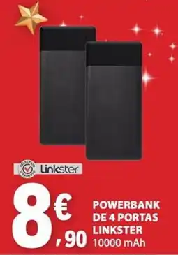 E.Leclerc Powerbank de 4 portas linkster promoção