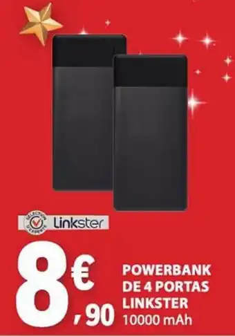 E.Leclerc Powerbank de 4 portas linkster promoção