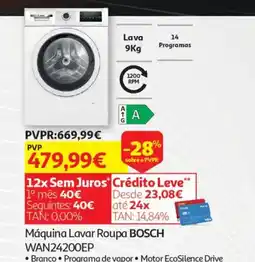 Auchan Máquina Lavar Roupa BOSCH WAN24200EP promoção