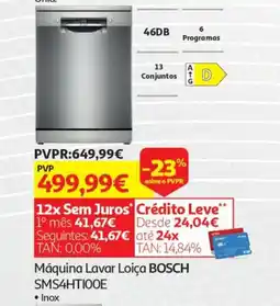 Auchan Máquina Lavar Loiça BOSCH SMS4HTIO0E promoção