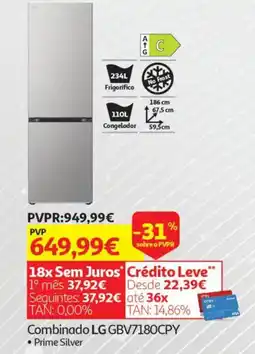 Auchan Combinado LG GBV7180CPY promoção