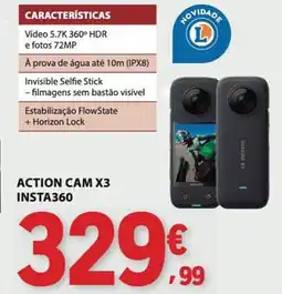 E.Leclerc Action cam x3 insta360 promoção