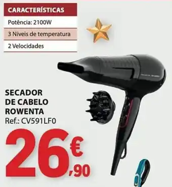 E.Leclerc Secador de cabelo rowenta promoção