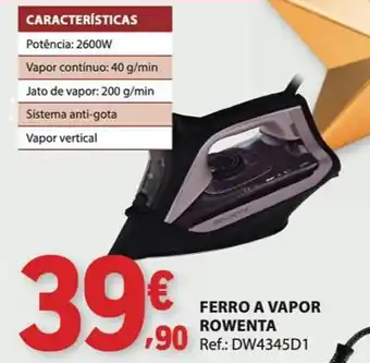 E.Leclerc Ferro a vapor rowenta promoção