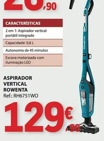 E.Leclerc Aspirador vertical rowenta promoção