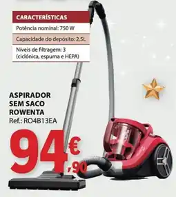 E.Leclerc Aspirador sem saco rowenta promoção