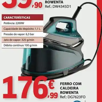 E.Leclerc Ferro a vapor rowenta promoção