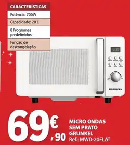 E.Leclerc Micro ondas sem prato grunkel promoção
