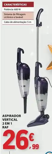 E.Leclerc Aspirador vertical 2 em 1 raf promoção