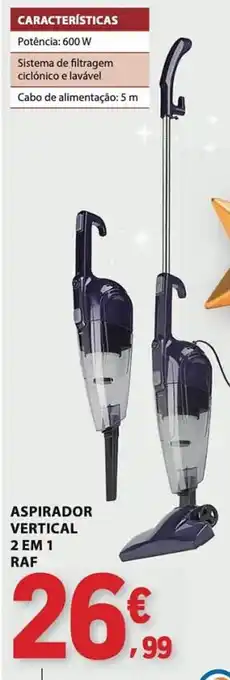 Aspirador vertical 2 em 1 raf