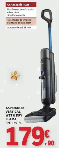 E.Leclerc Aspirador vertical wet & dry flama promoção