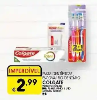 Pasta dentifrica/ escova fio dentario Colgate